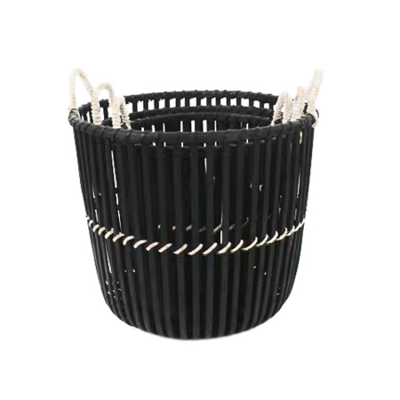 Cosuri - Set 3 coșuri bambus negru