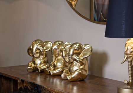 Set 3 elefanti Nu vad/aud/vorbesc, rasina auriu [1]