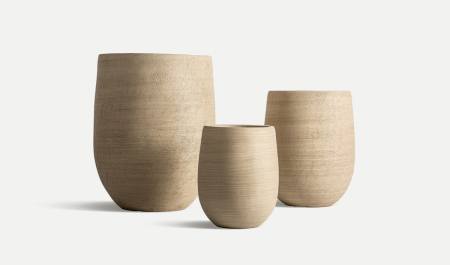 Obiecte decorative - Set ghivece ceramice bej LUMA – titlu imagine principală