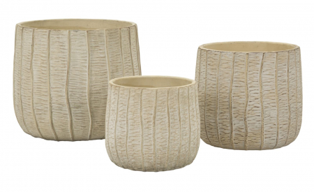 Obiecte decorative - Set 3 ghivece decorative din rășină Flake