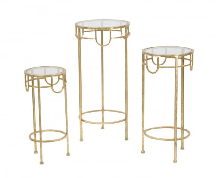 Masute Laterale - Masute Rotunde Aurii Design Inalt CreativDeco