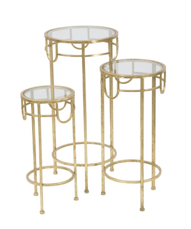 Masute Rotunde Aurii Design Inalt CreativDeco [4]