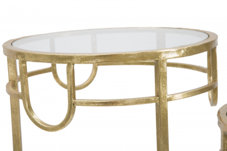 Masute Rotunde Aurii Design Inalt CreativDeco [5]