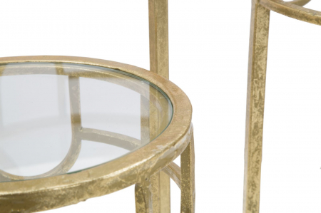 Masute Rotunde Aurii Design Inalt CreativDeco [3]