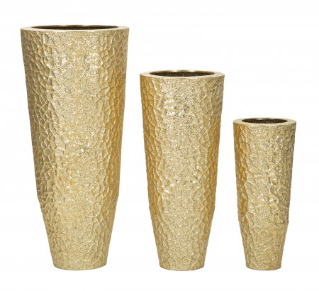 Vaze inalte de podea - Set vaze aurii glam CreativDeco