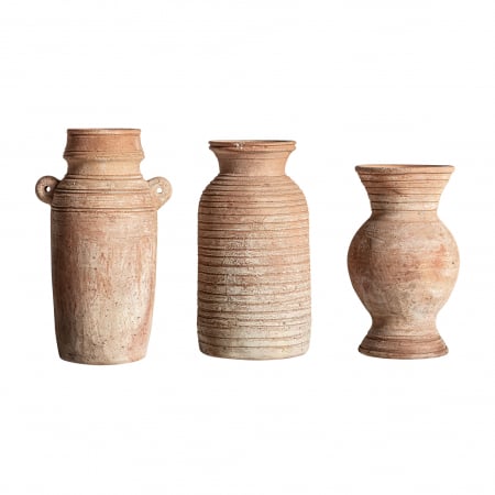 Obiecte decorative - Set vaze clasice teracota|Vaze decorative naturale