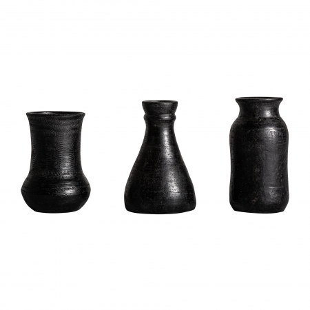 Vaze - Set vaze negre teracota|Vaze contemporane minimaliste
