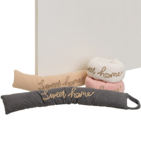 Colectia noua - Set de patru apărători de curent pentru ușă cu Sweet Home brodat, în patru culori