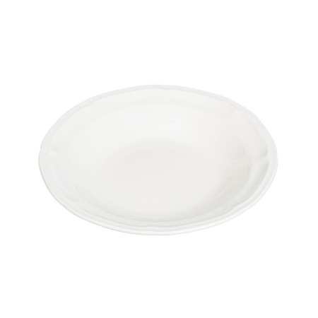 Romantic - Set 4 farfurii adânci pentru supă din porțelan alb cu margine festonată din colecția Smart de 22 cm