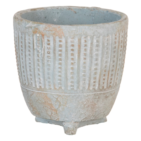Ghivece, Vase Exterior - Set 4 ghivece decorative rotunde din ciment, formă cub mare