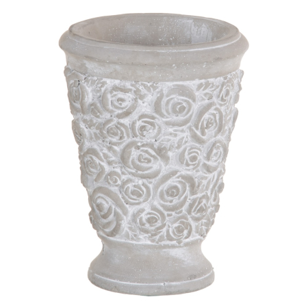 Ghivece, Vase Exterior - Set 4 ghivece decorative din ciment cu siluetă zveltă