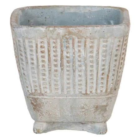 Ghivece, Vase Exterior - Set 4 ghivece decorative pătrate din ciment, mărime medie