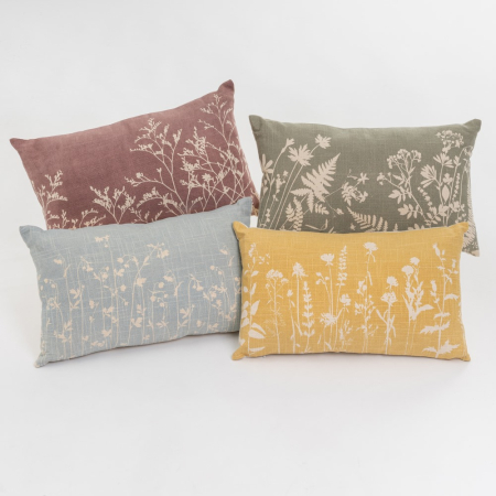 Perne Decorative - Set 4 perne asortate cu imprimeu floral din bumbac 50x30 cm