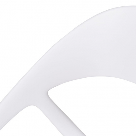 Scaune albe cu brațe, din polipropilenă, design curbat – set 4 bucăți stivuibile [6]