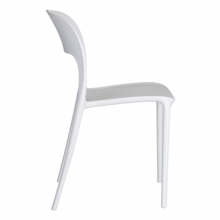 Scaune albe din polipropilenă, stivuibile și ergonomice – set 4 bucăți [2]