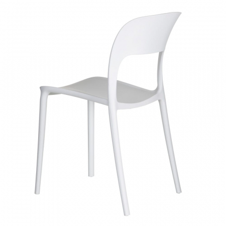 Scaune albe din polipropilenă, stivuibile și ergonomice – set 4 bucăți [3]