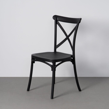 Mobilier - Set 4 scaune antracit stivuibile interior exterior