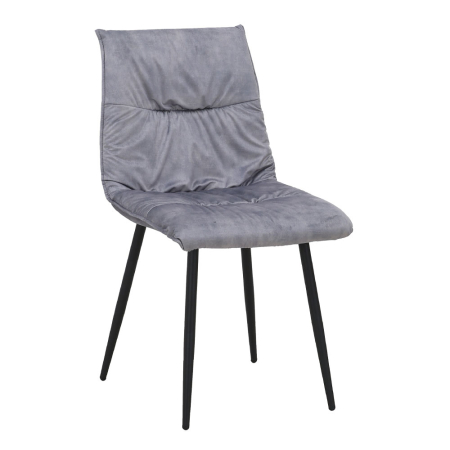 Mobilier - Set 4 scaune de dining din catifea gri argintiu