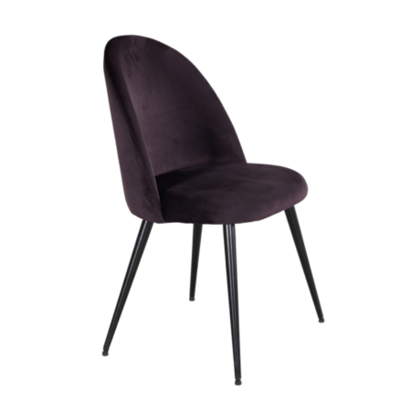 Scaune Dining - Set 4 scaune de dining din catifea mov