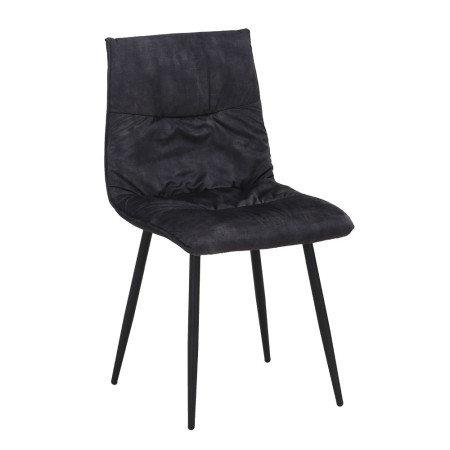 Mobilier - Set 4 scaune de dining din catifea neagră antracit