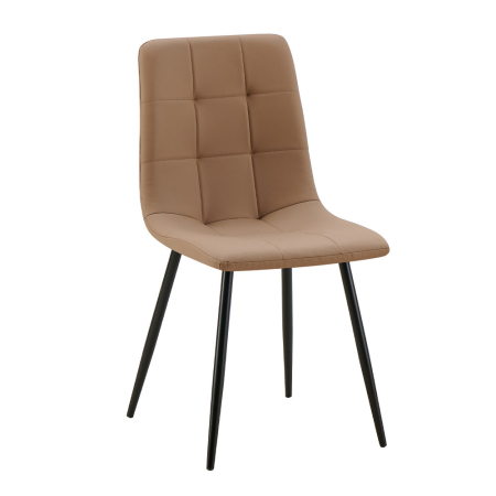 Scaune in Stil Contemporan - Set 4 scaune de dining din piele ecologică bej