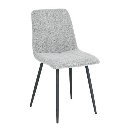 Scaune Dining - Set 4 scaune de dining din stofă gri deschis tip bucle