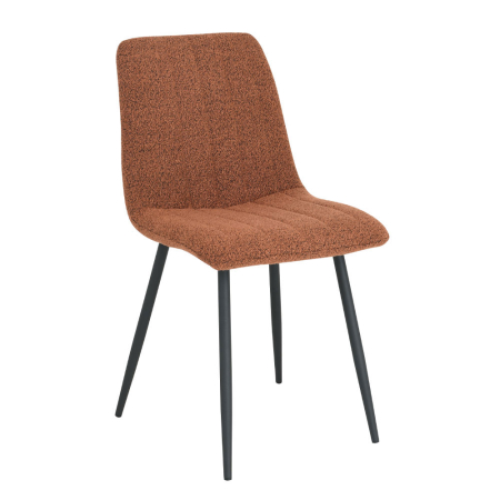 Scaune Dining - Set 4 scaune de dining din stofă maro tip bucle