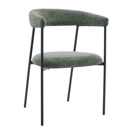 Mobilier - Set 4 scaune de dining din stofă verde kaki