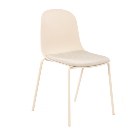 Mobilier Gradina in Stil Modern - Set 4 scaune de dining grădină și HORECA din polipropilenă crem
