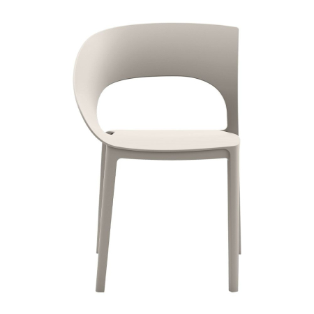 Mobilier - Set 4 scaune de dining grădină și HORECA din polipropilenă gri deschis