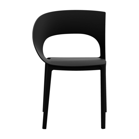 Mobilier - Set 4 scaune de dining grădină și HORECA din polipropilenă neagră