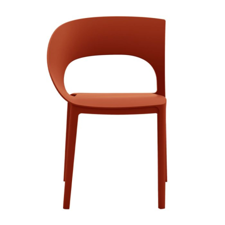 Mobilier - Set 4 scaune de dining grădină și HORECA din polipropilenă teracota