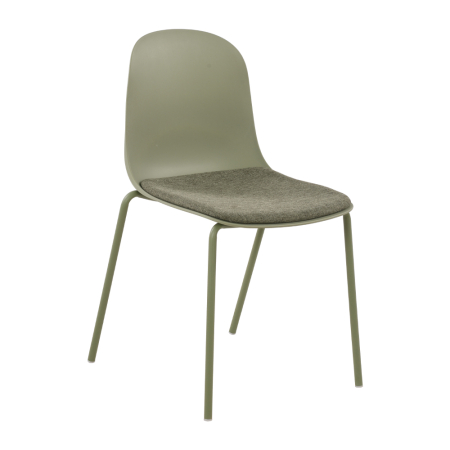 Mobilier Gradina in Stil Modern - Set 4 scaune de dining grădină și HORECA din polipropilenă verde oliv