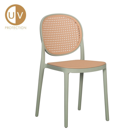Scaune Dining - Set 4 scaune de dining și grădină din polipropilenă gri