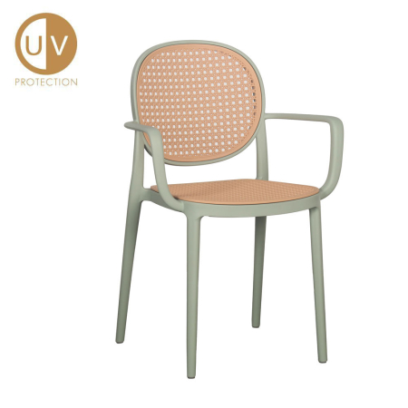 Scaune Dining - Set 4 scaune de dining și grădină din polipropilenă gri