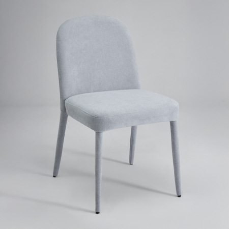 Scaune Dining - Set 4 scaune dining și Horeca din stofă chenille gri deschis
