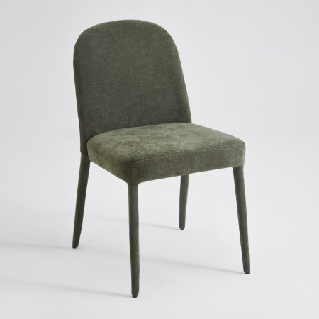 Scaune Dining - Set 4 scaune dining și Horeca din stofă chenille verde oliv