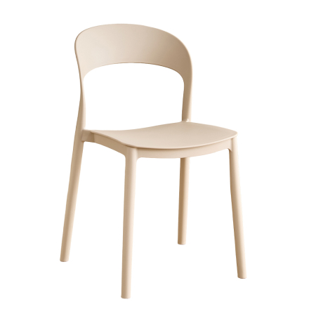 Scaune - Set 4 scaune stivuibile de dining grădină și HORECA din polipropilenă crem