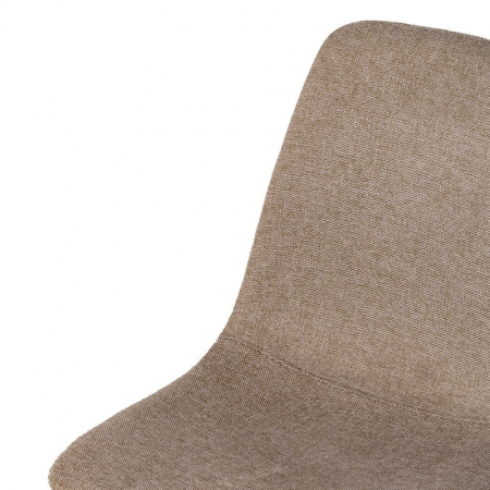 Scaune bej texturate, design scandinav ergonomic – set 4 bucăți, picioare negre [6]