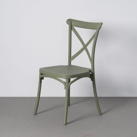 Mobilier - Set 4 scaune verzi stivuibile interior exterior HoReCa