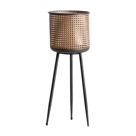 MEGA PROMOTII - Suporturi ghivece Art Deco negru auriu|Decoratiuni premium gradina