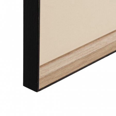 Set 4 tablouri verticale japandi bej-crem pictate manual, 44x50cm, lemn ayous și sticlă [9]
