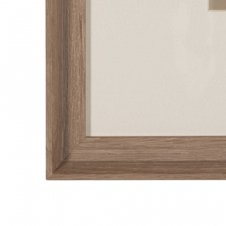 Set 4 tablouri japandi abstracte pictate manual, 44x50cm, crem-bej-negru, lemn ayous și sticlă [8]