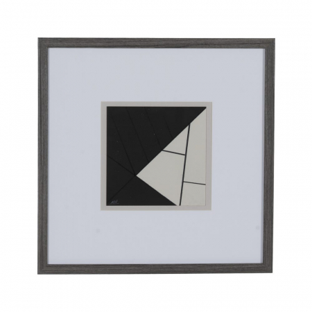 Set 4 tablouri japandi pictate manual, sticlă și lemn de pin 40x40 cm [1]