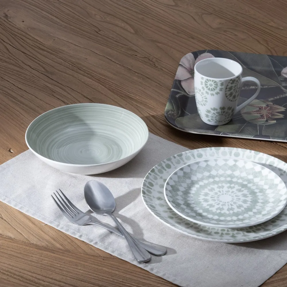 Set 6 Farfurii Aperitiv Gray-White, Portelan Gri - CreativDeco.ro [3]