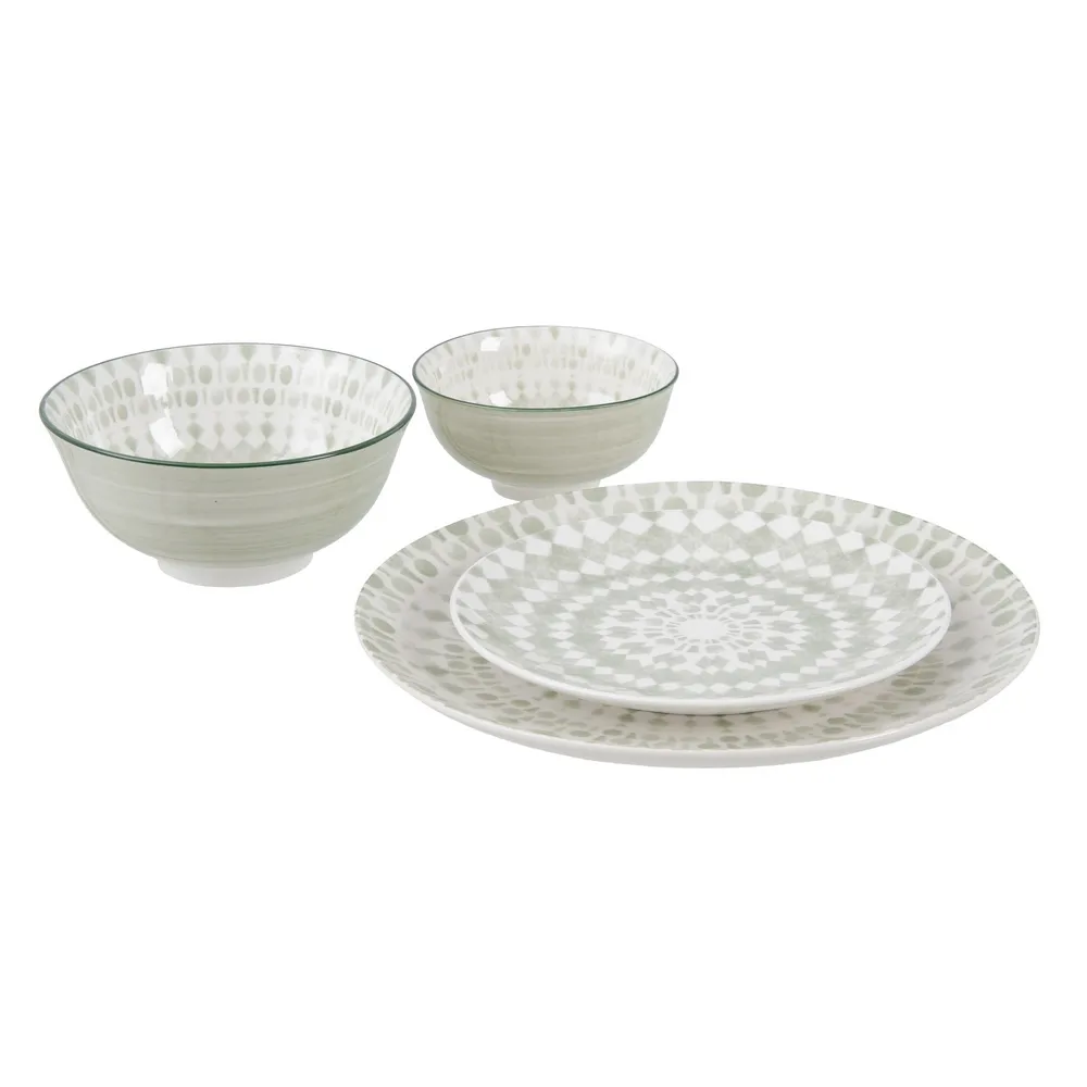 Set 6 Farfurii Aperitiv Gray-White, Portelan Gri - CreativDeco.ro [1]