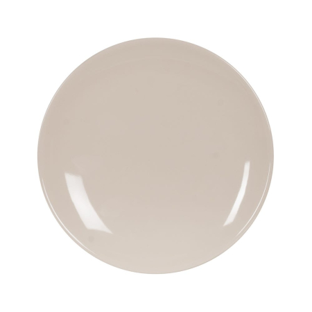 Farfurii - Set 6 farfurii de desert din stoneware crem cu finisaj lucios și margine joasă
