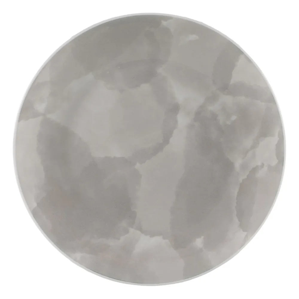 Servirea mesei - Set 6 Farfurii Desert Gri | Portelan Fin | Vesela Eleganta