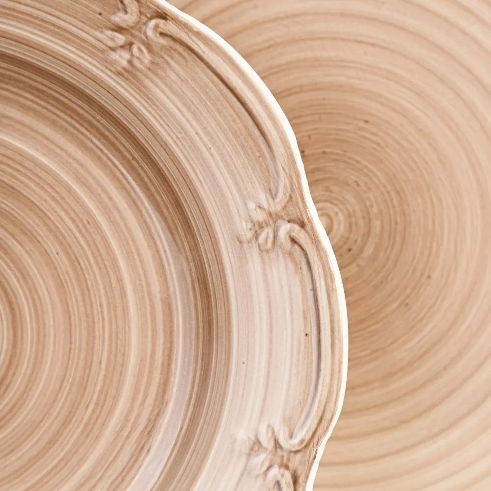 Set 6 Farfurii Spirala Ceramica Bej - CreativDeco.ro [2]