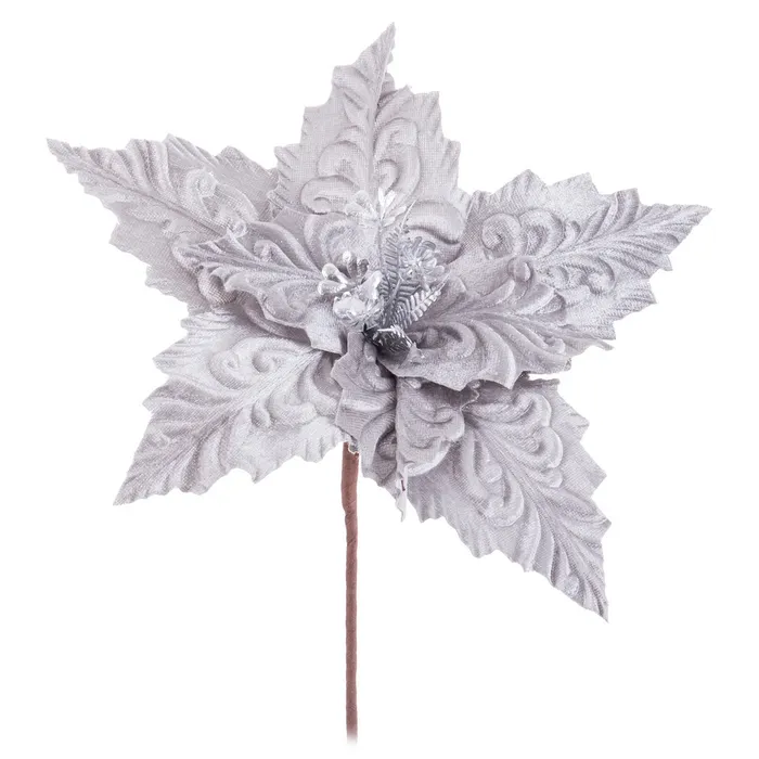 Obiecte decorative - Flori Decorative Poinsettia Somon CreativDeco - Culoare si Stil in Decorul de Craciun